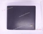 Replica Mont Blanc Wallet Genuine Black Leather Wallet For Sale